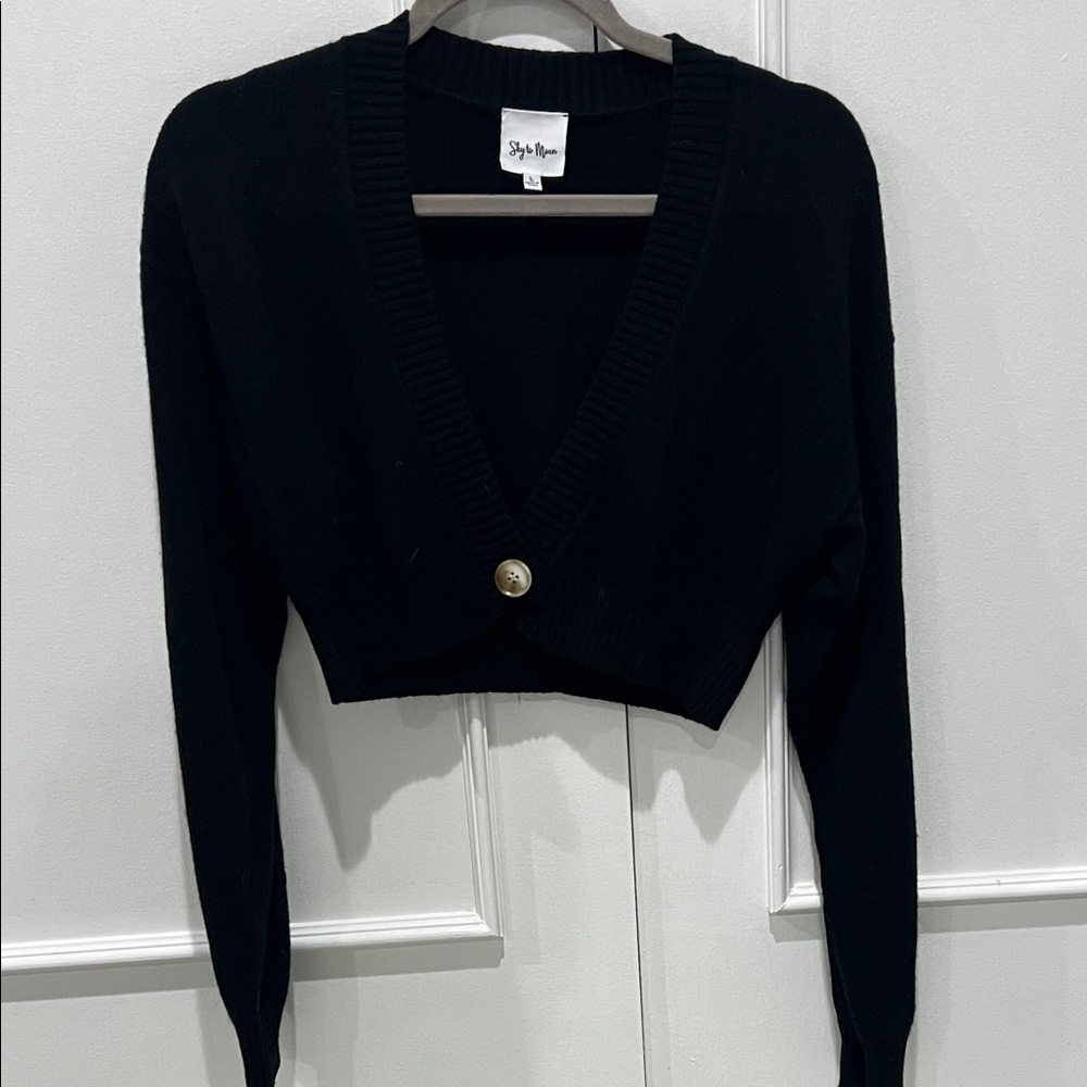Sky to Moon Black Women's Cardigan Sweater